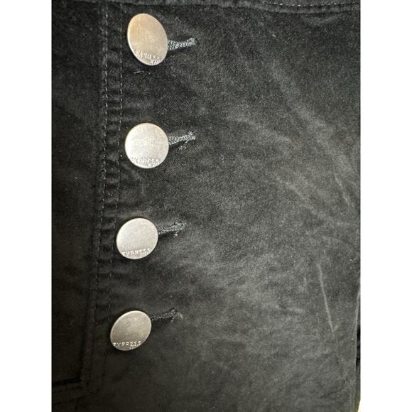 Express Black Velvet Pants Womens 8 Super High Rise Stretch Ankle Legging - Picture 4 of 13